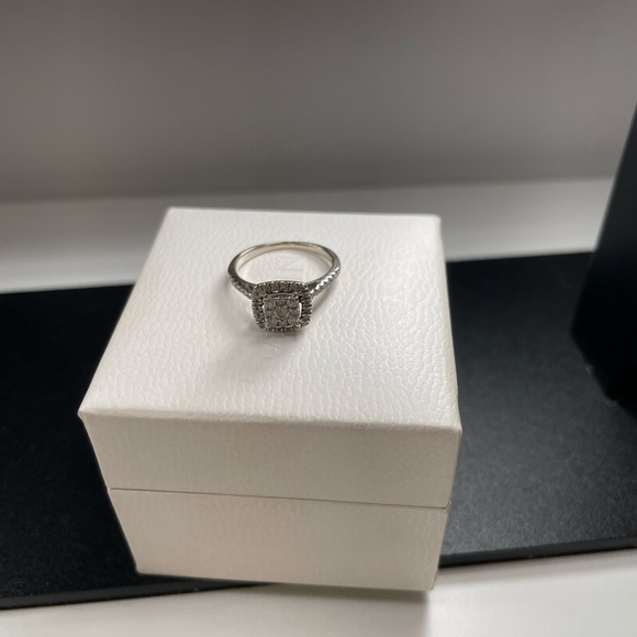 Diamond ring 0.50 ct in 10k white gold - Picture 2 of 3